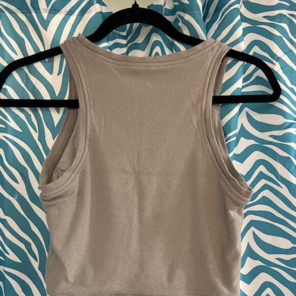 KN Klassy Network gray ribbed crop top SZ medium - Picture 2 of 2